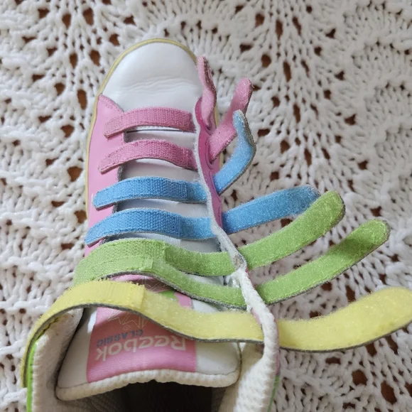 Reebok Classic Remix Straptastic Pastel High Top Sneaker Womens Size 7.5 - Picture 14 of 15
